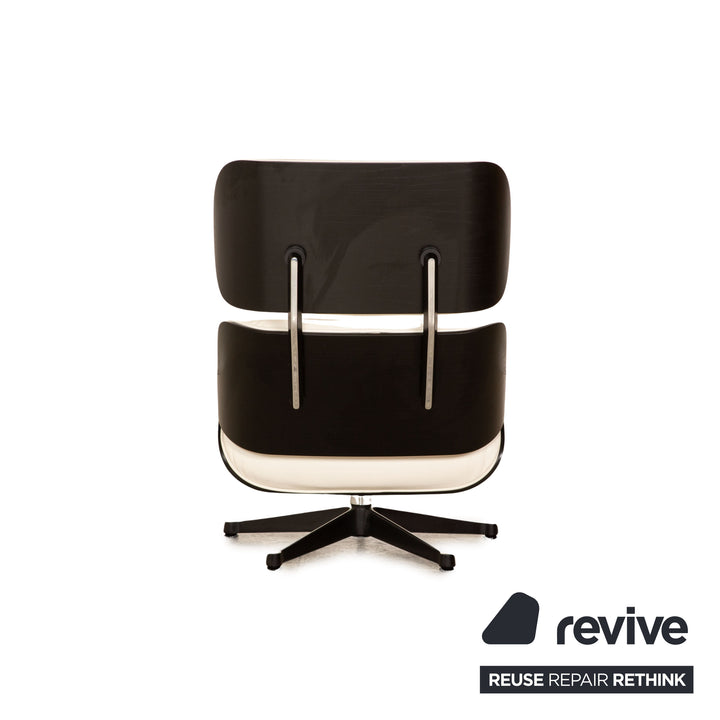 Vitra Eames Lounge Chair Leather Armchair White including Ottoman
