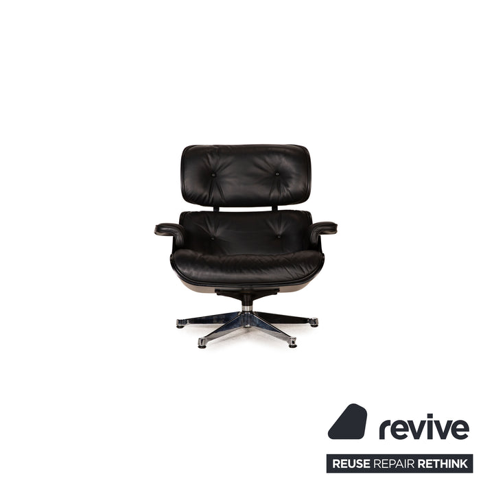 Vitra Eames Lounge Chair black including stool