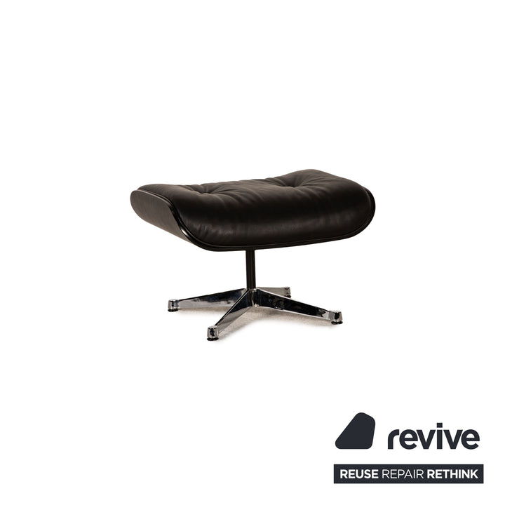 Vitra Eames Lounge Chair black including stool