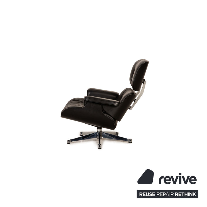 Vitra Eames Lounge Chair black including stool