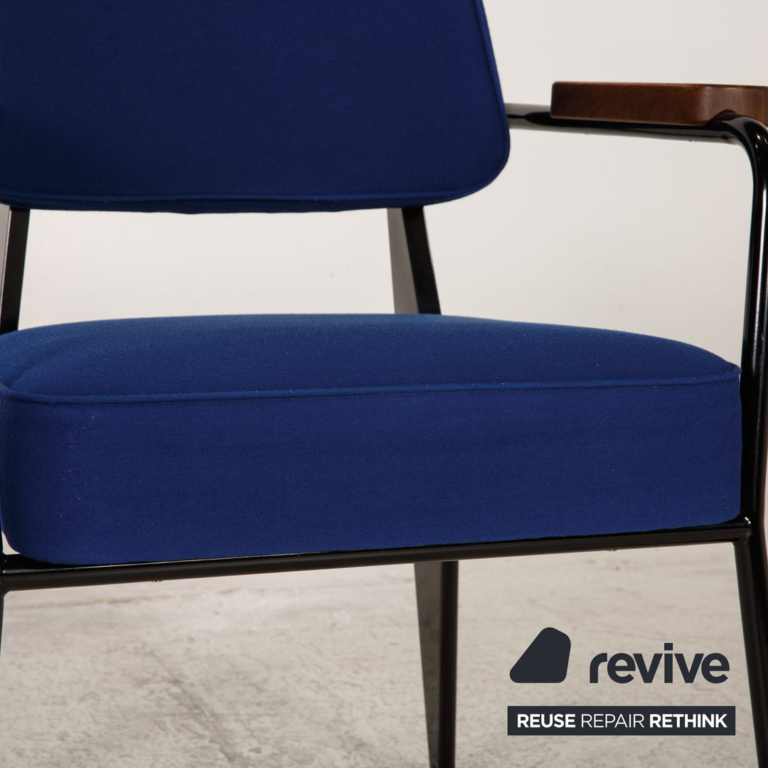 Vitra Fauteuil Direction fabric chair set blue