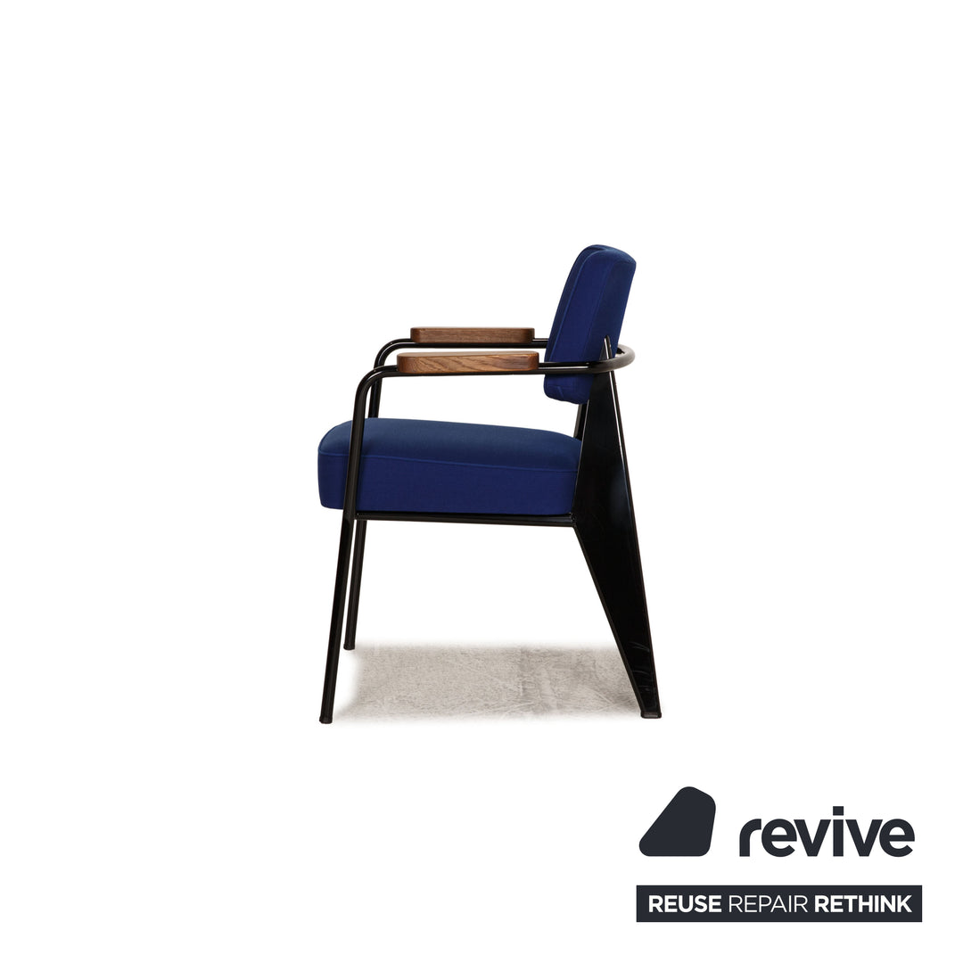 Vitra Fauteuil Direction fabric chair set blue
