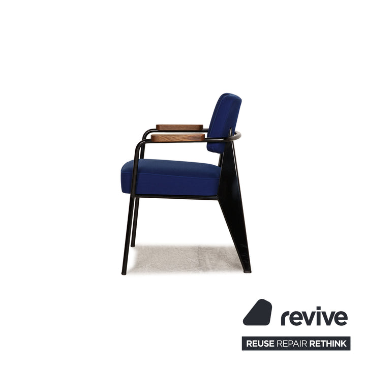 Vitra Fauteuil Direction fabric chair set blue