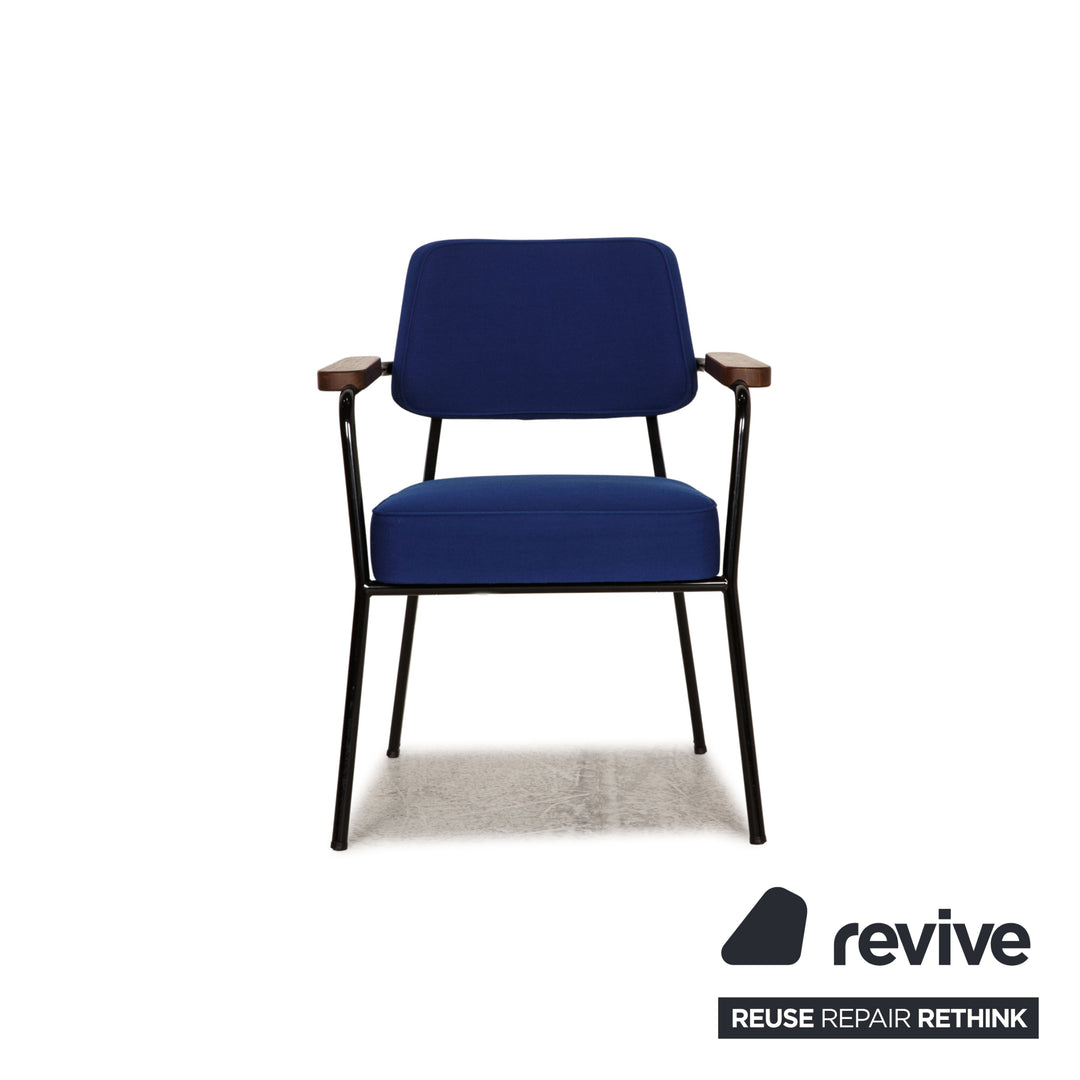 Vitra Fauteuil Direction fabric chair set blue