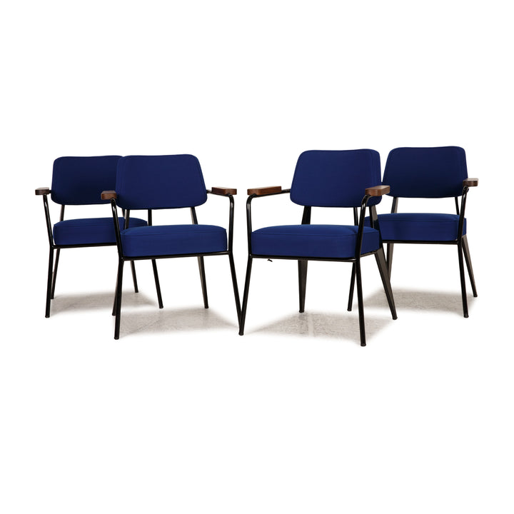 Vitra Fauteuil Direction fabric chair set blue