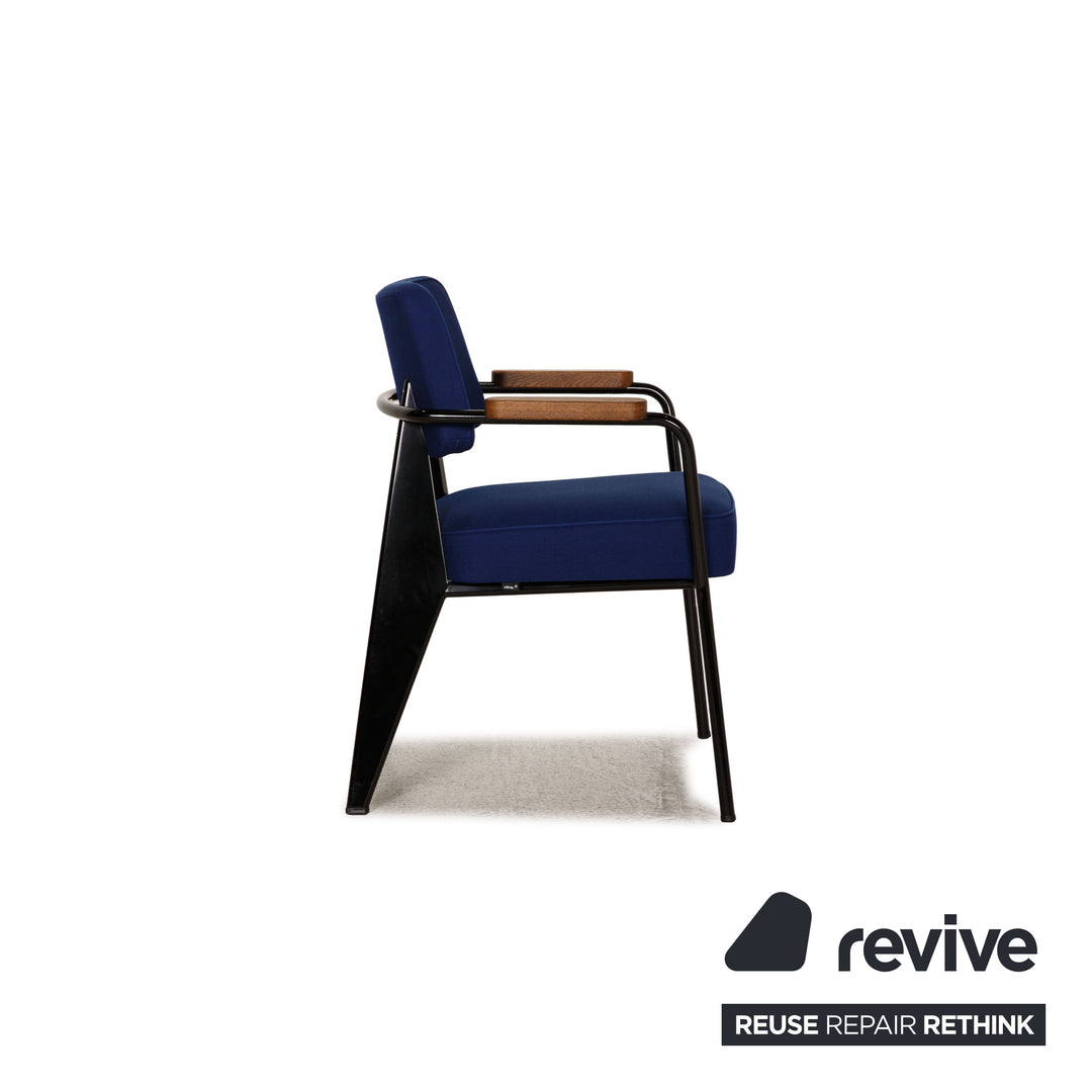 Vitra Fauteuil Direction fabric chair set blue