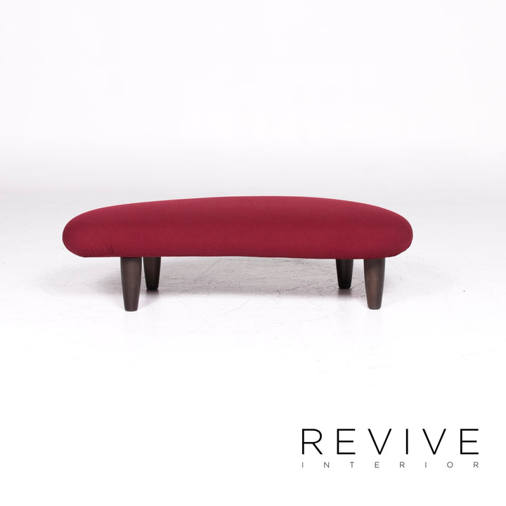 Vitra Freeform Isamu Noguchi 1946 fabric sofa wine red red four-seater couch stool #9094