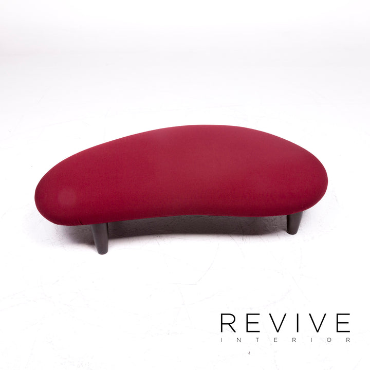 Vitra Freeform Isamu Noguchi 1946 fabric sofa wine red red four-seater couch stool #9094