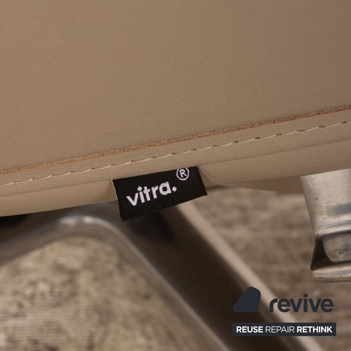 Vitra Grand Relax Leder Sessel Grau Taupe inkl. Ottoman