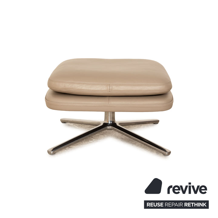 Vitra Grand Relax Leder Sessel Grau Taupe inkl. Ottoman