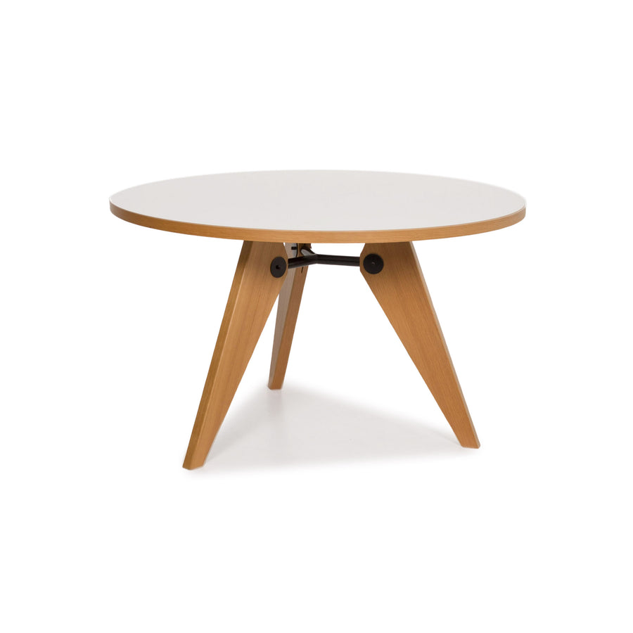 Vitra Guéridon Prouve Wood Dining Table White Round Table #13208