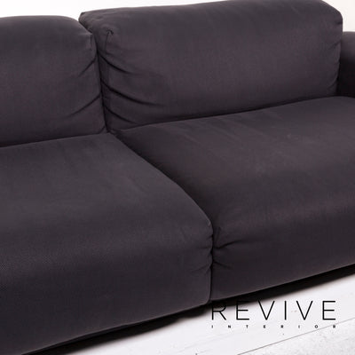 Vitra Jasper Morrison Stoff Sofa Grau Anthrazit Dreisitzer Couch #12471