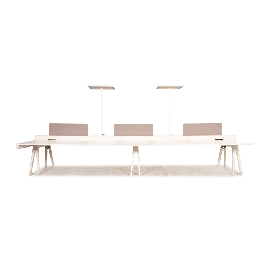 Vitra Joyn Holz Tisch Weiß Konferenztisch Officetisch 483 x 180cm