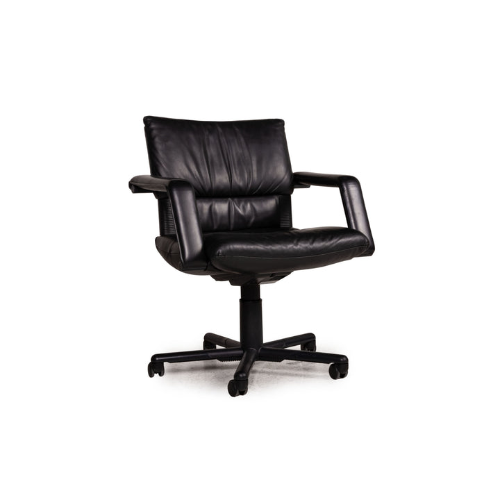 Vitra leather chair black office chair