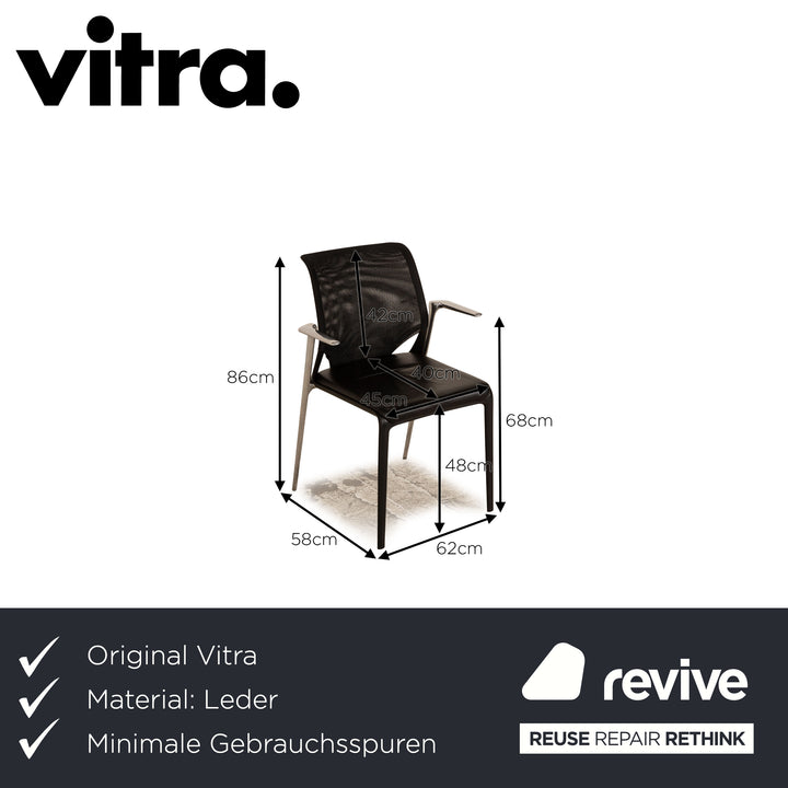 Vitra Leder Stuhl Schwarz Esszimmer