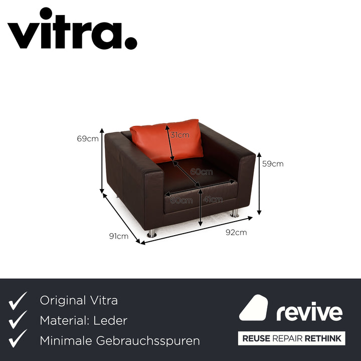 Vitra Park Sessel Leder Braun