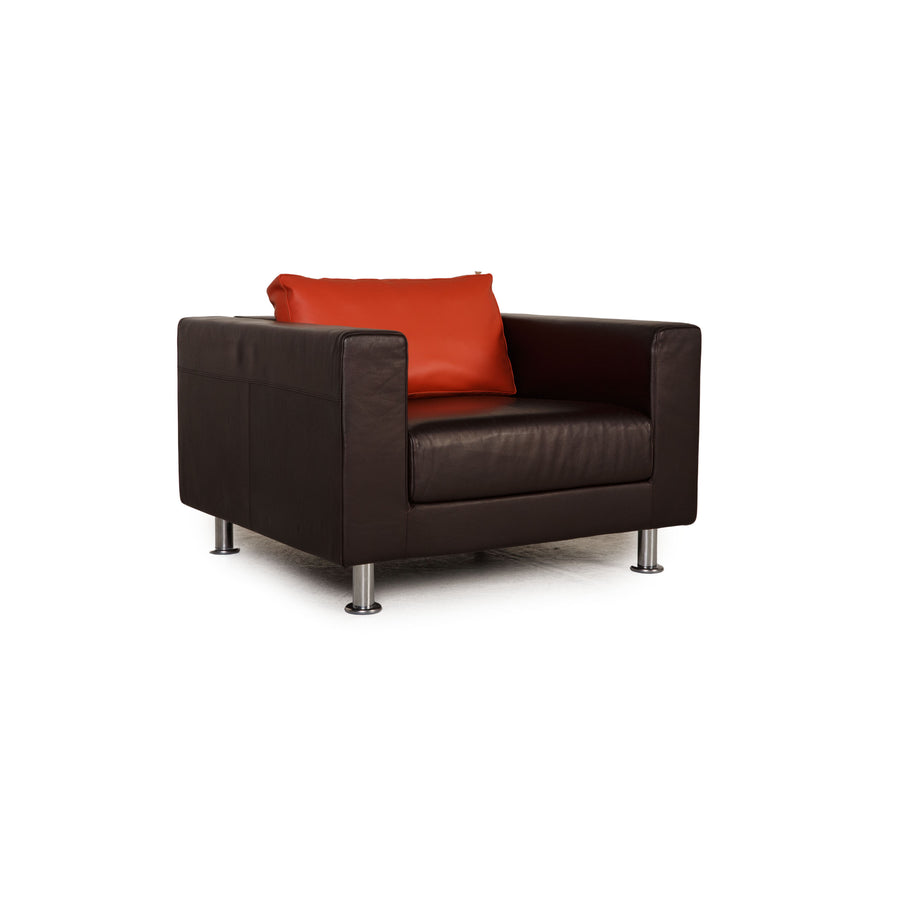 Vitra Park fauteuil cuir marron