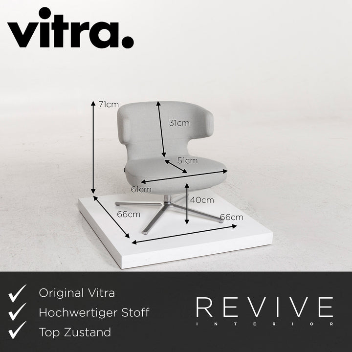 Vitra Petit Repos Fabric Armchair Blue Ice Blue Antonio Citterio #13448