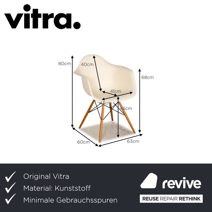 Vitra Plastic Armchair  Kunststoff Sessel Weiß