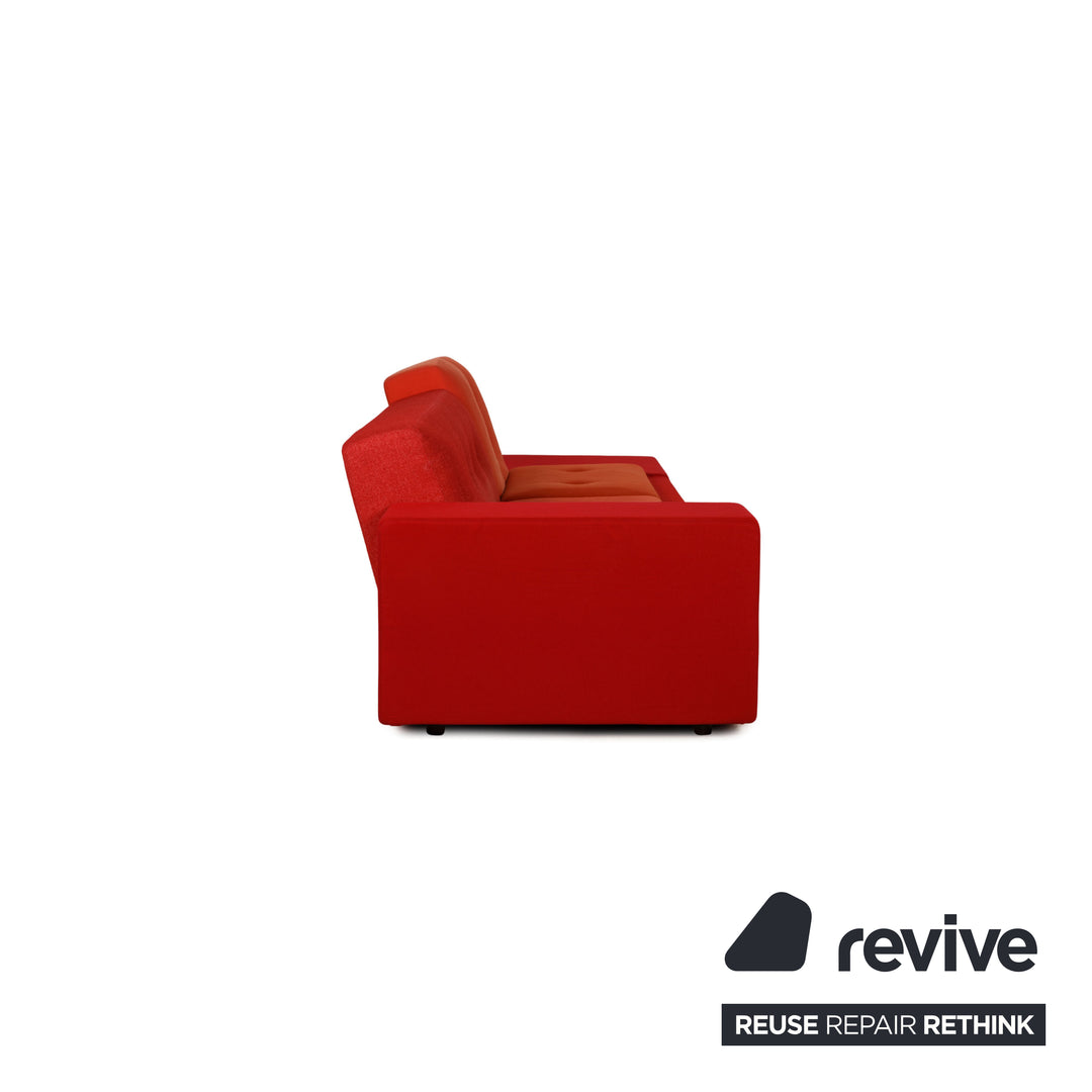 Vitra Polder Stoff Viersitzer Rot Orange Sofa Couch