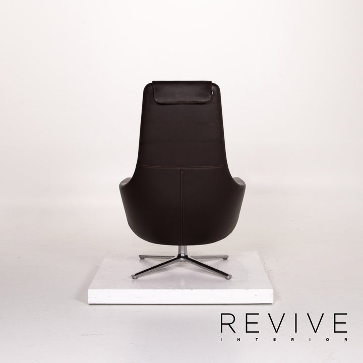 Vitra Repos leather armchair set brown dark brown 2x recliner relax function function #13898