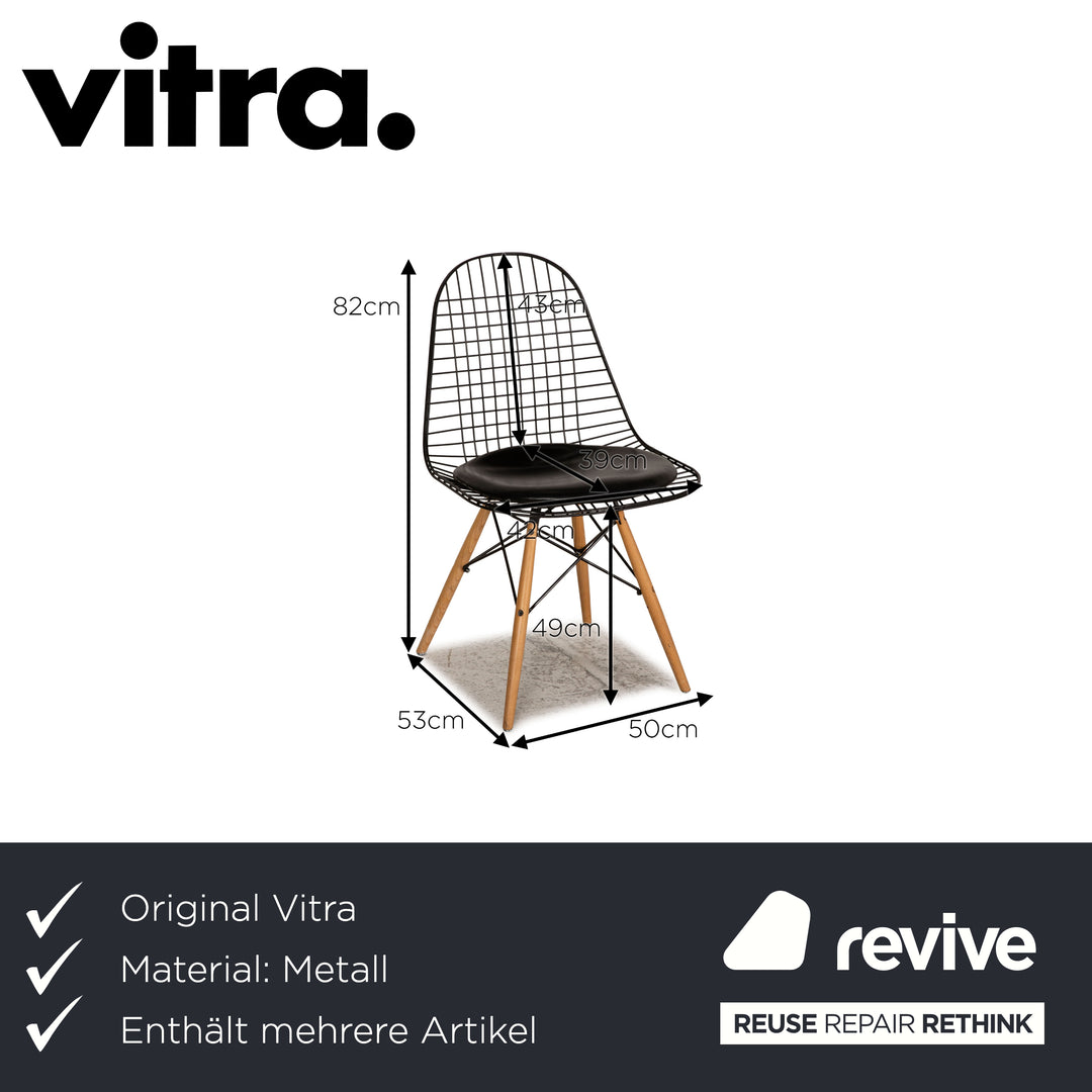 Vitra Stuhl Metall Stuhl Garnitur Schwarz