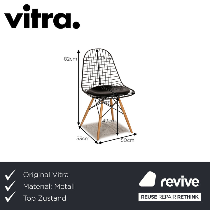 Vitra Stuhl Metall Stuhl Schwarz