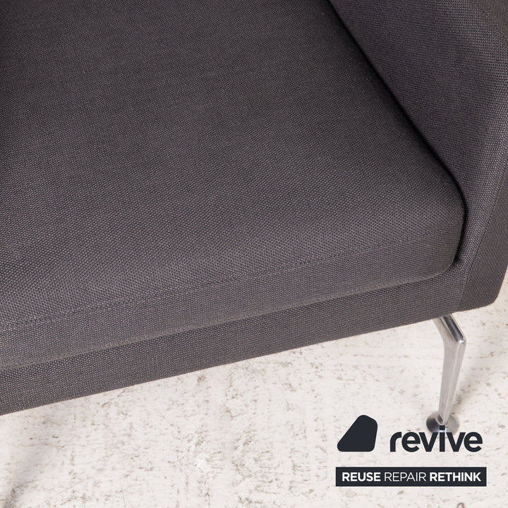 Vitra Suita Stoff Fauteuil Sessel inkl. Hocker Ottoman Grau
