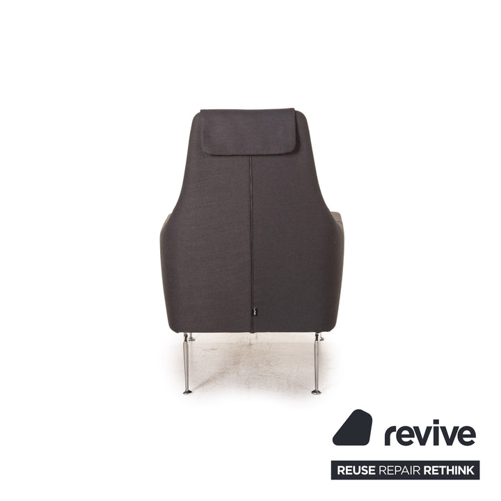 Vitra Suita Stoff Fauteuil Sessel inkl. Hocker Ottoman Grau