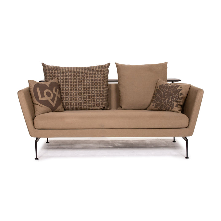 Vitra Suita Fabric Sofa Brown Light Brown Ocher Two Seater Antonio Citterio Couch #14343