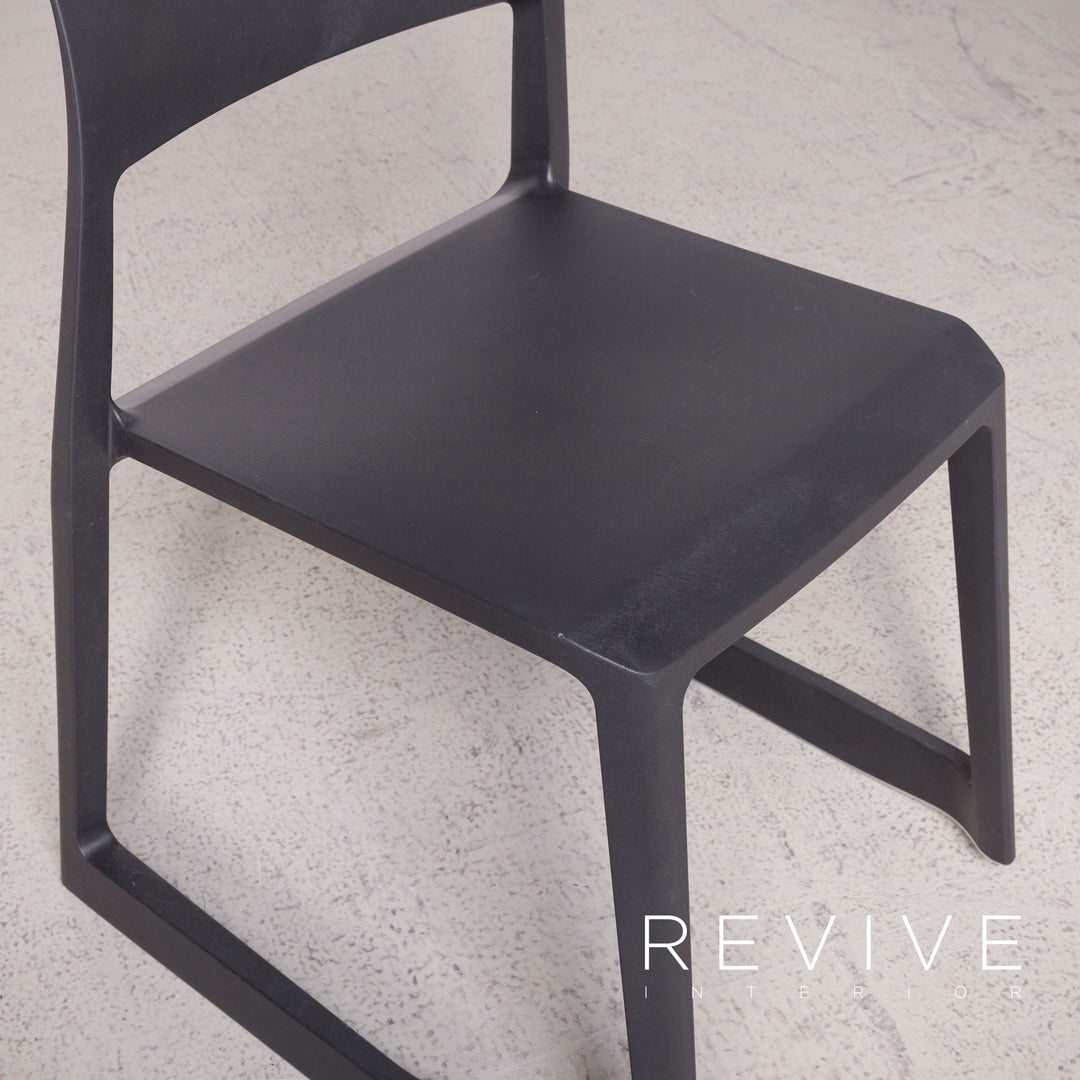 Vitra Tip Ton Designer Polypropylene Chair Set Gray by Edward Barber #7858