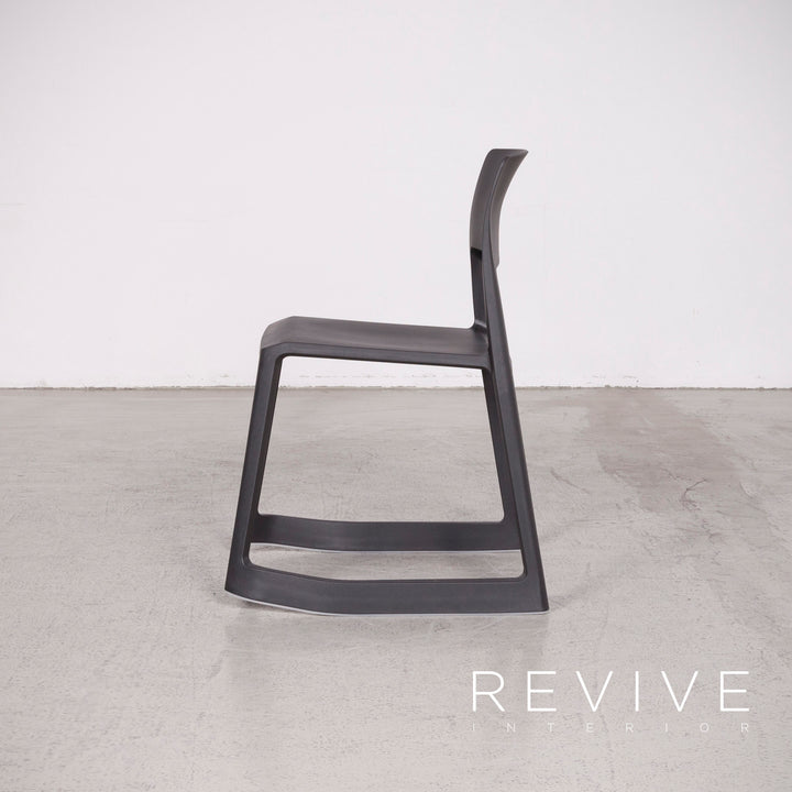 Vitra Tip Ton Designer Polypropylene Chair Set Gray by Edward Barber #7858