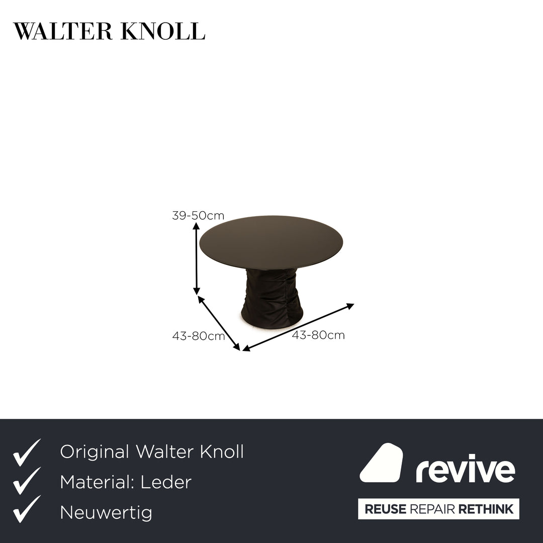 Walter Knoll Bellows Stool Leather Coffee Table Black Function