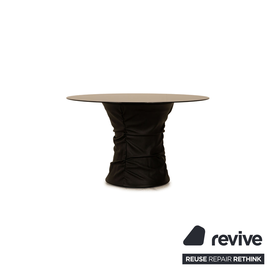 Walter Knoll Bellows Stool Leather Coffee Table Black Function