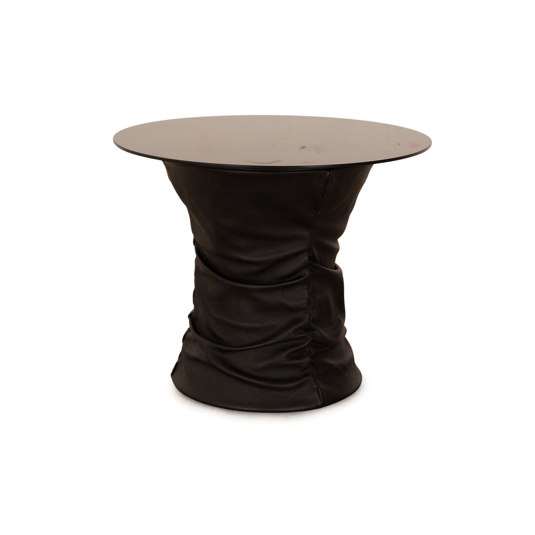 Walter Knoll Bellows Stool Leather Coffee Table Black manual function