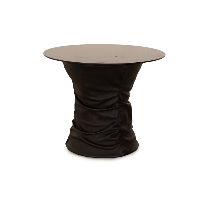 Walter Knoll Bellows Stool Leather Coffee Table Black manual function