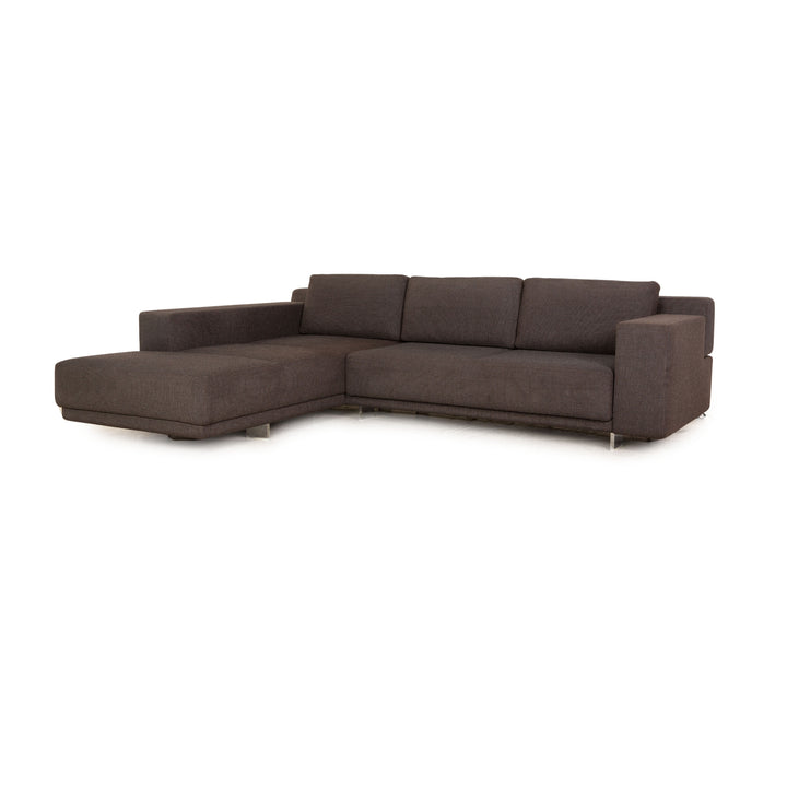 Walter Knoll Big Blue Tissu Gris Canapé D'angle Méridienne Gauche Fonction Électrique