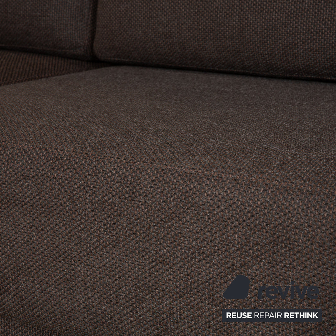 Walter Knoll Big Blue Tissu Gris Canapé D'angle Méridienne Gauche Fonction Électrique