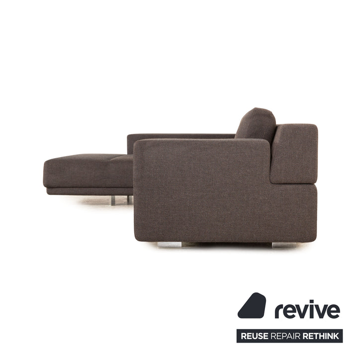 Walter Knoll Big Blue Tissu Gris Canapé D'angle Méridienne Gauche Fonction Électrique