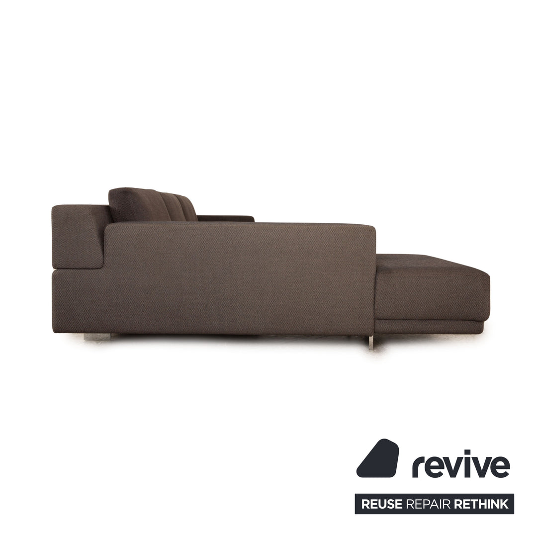 Walter Knoll Big Blue Tissu Gris Canapé D'angle Méridienne Gauche Fonction Électrique
