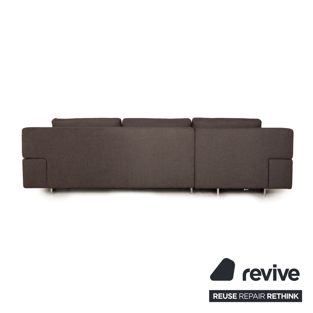 Walter Knoll Big Blue Tissu Gris Canapé D'angle Méridienne Gauche Fonction Électrique
