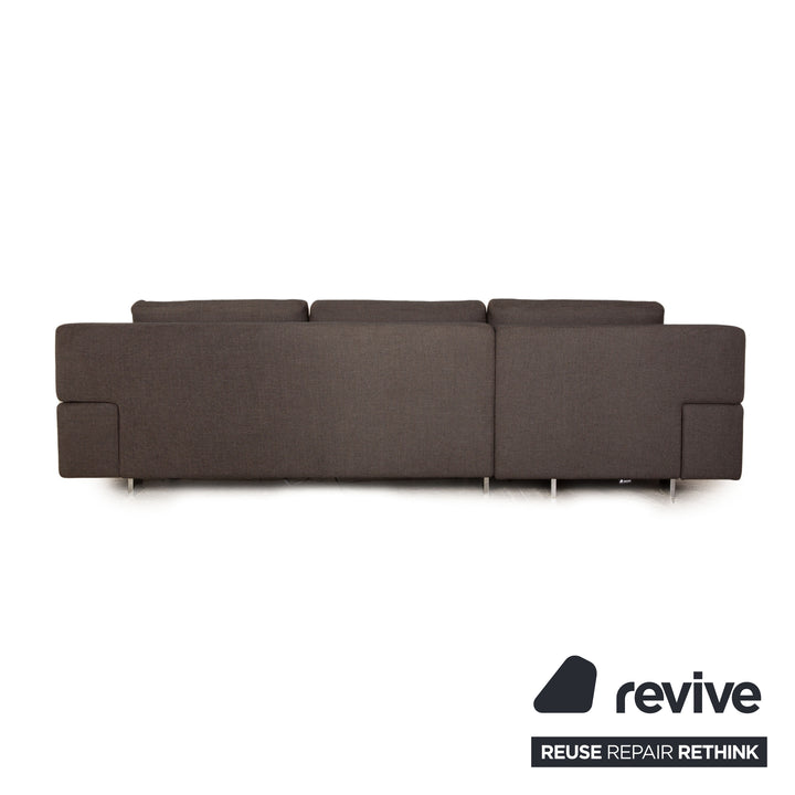 Walter Knoll Big Blue Tissu Gris Canapé D'angle Méridienne Gauche Fonction Électrique