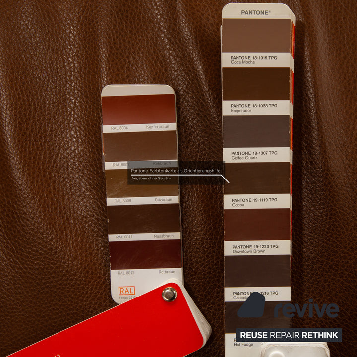 Walter Knoll Drift Leather Armchair Brown Swivel Function