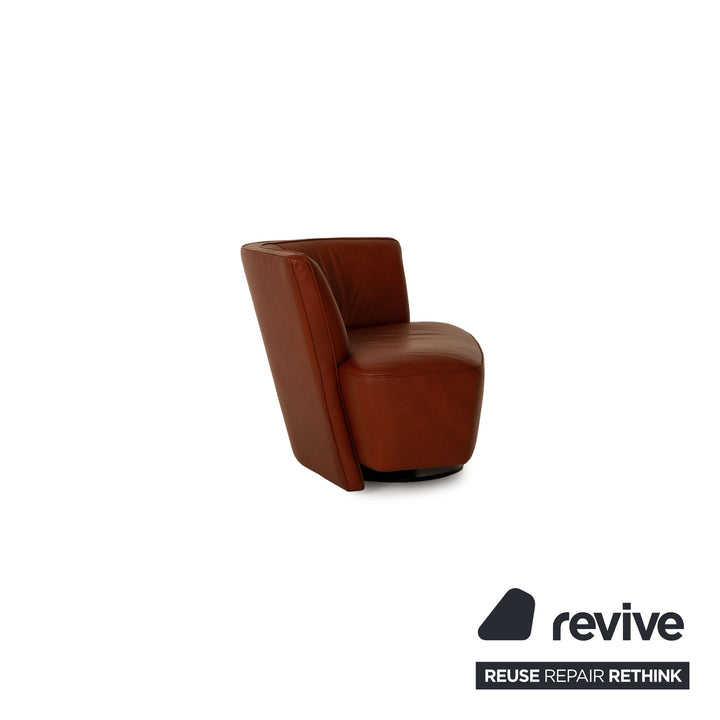 Walter Knoll Drift Leather Armchair Brown Sofa Couch