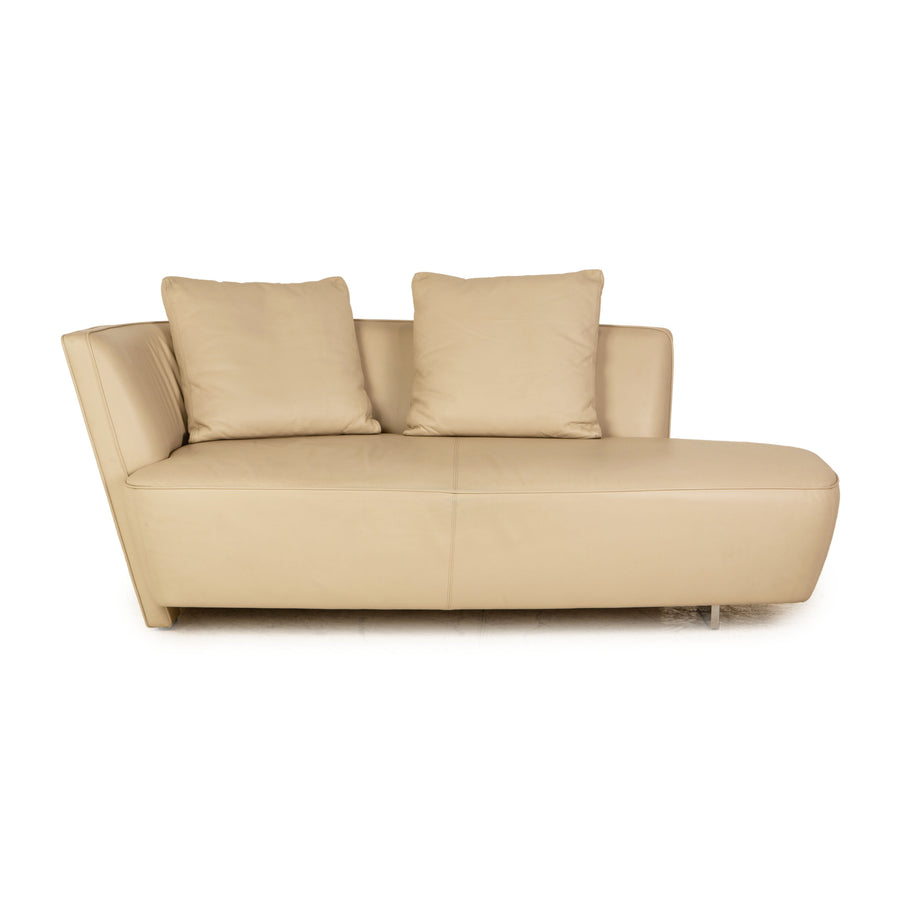 Walter Knoll Drift Leder Sofa Beige Grau Zweisitzer Couch