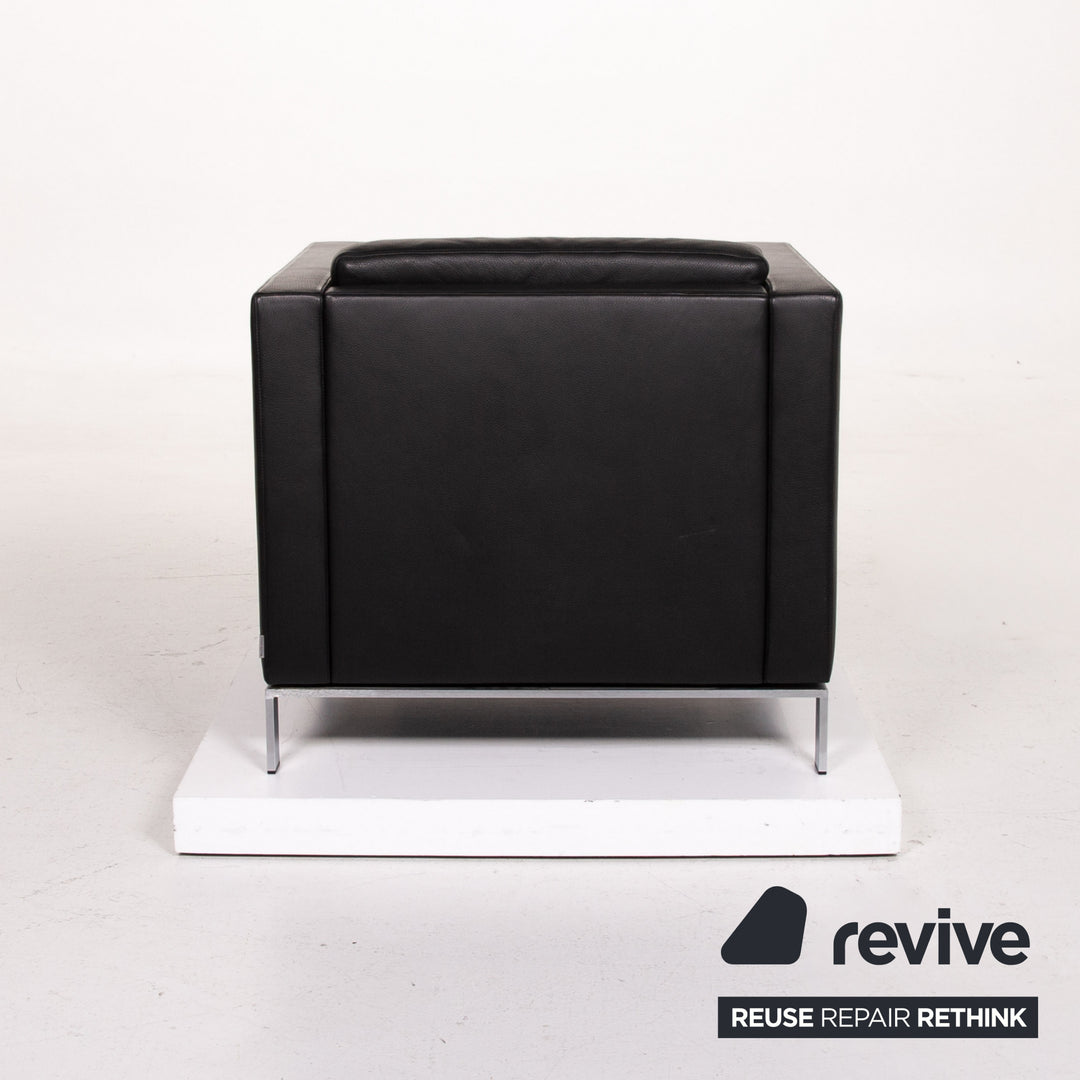 Walter Knoll Foster 500 Leather Armchair Black #14766