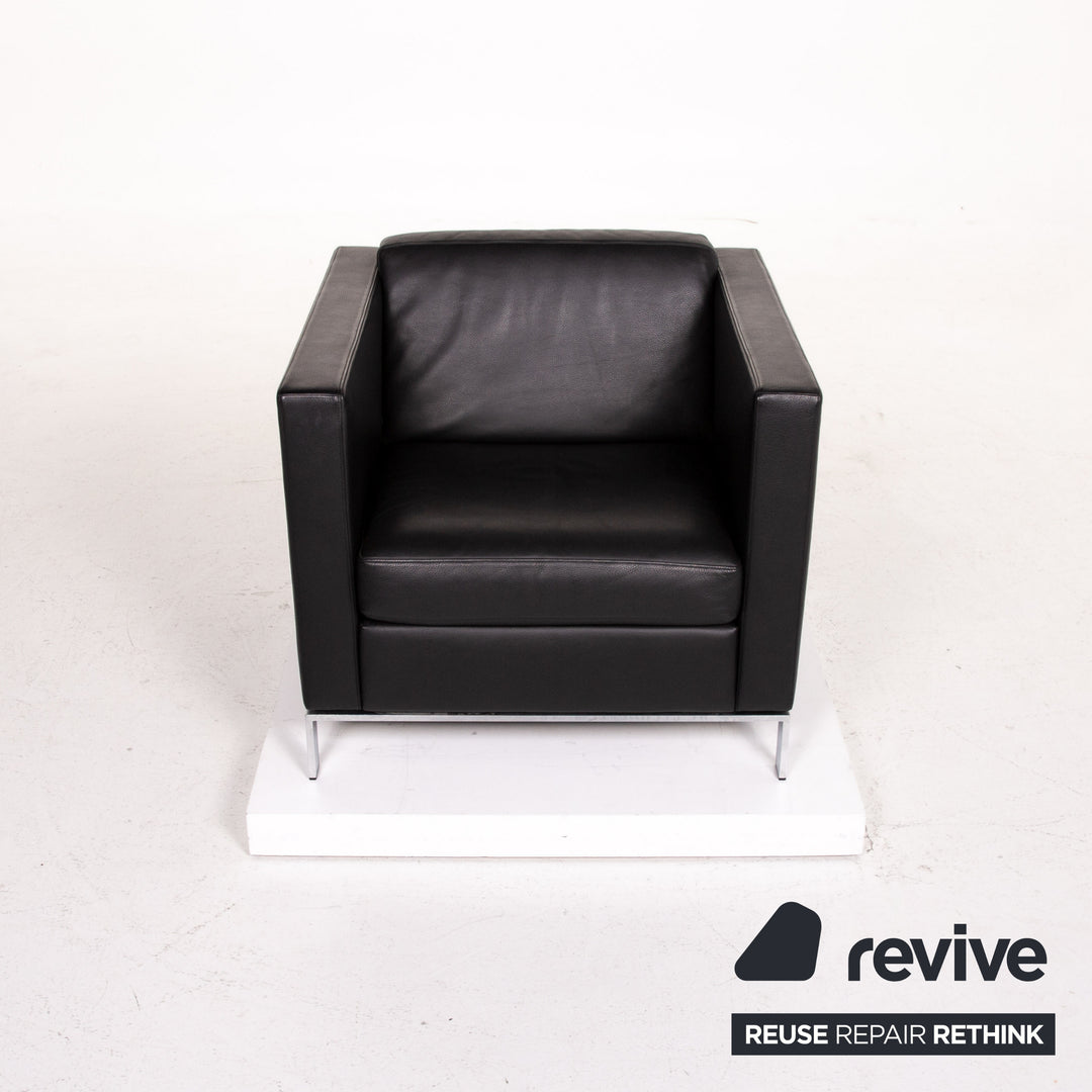 Walter Knoll Foster 500 Leather Armchair Black #14766