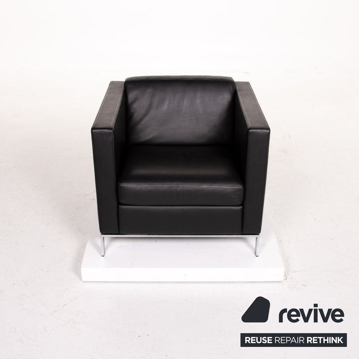 Walter Knoll Foster 500 Leather Armchair Black #14766