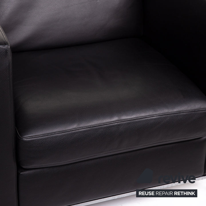 Walter Knoll Foster 500 Leather Armchair Black #14766
