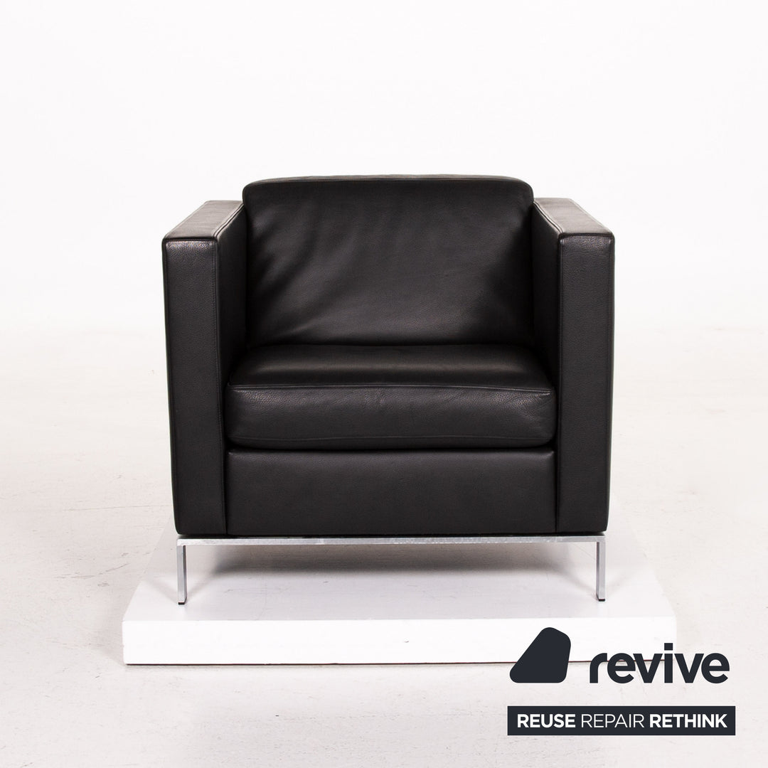 Walter Knoll Foster 500 Leather Armchair Black #14766